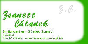 zsanett chladek business card
